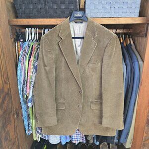 Brooks Brothers Tan Cotton Corduroy Sport Coat Blazer 41R